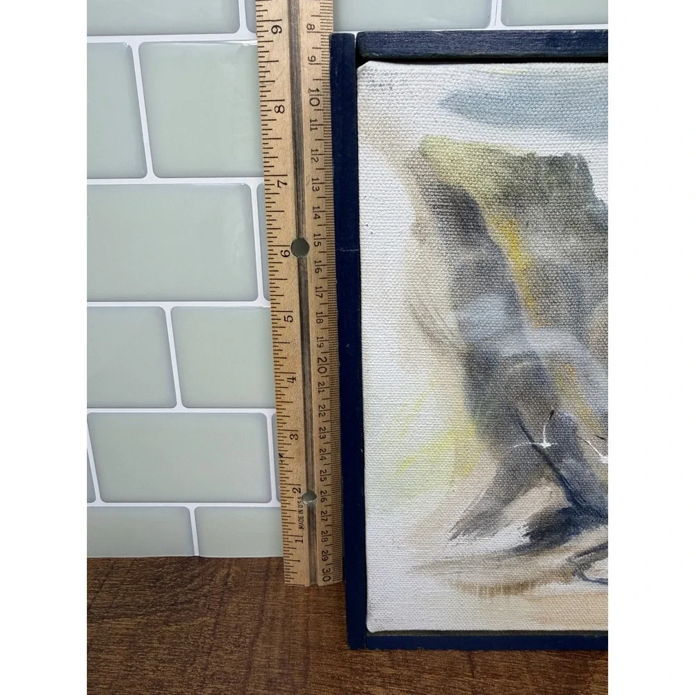 Vintage Original Signed Sherlock Coastal Seascape Landscape Painting